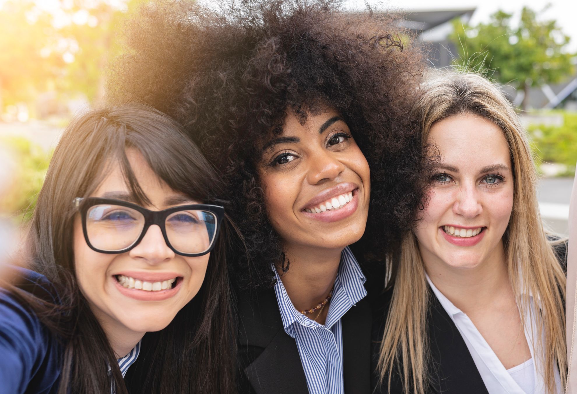 Salon professionals smiling together